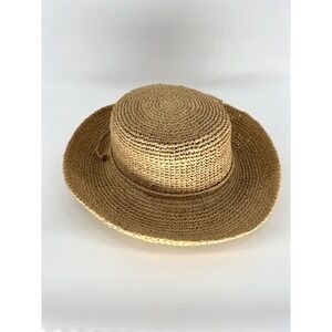 Scala Hat Vintage collection natural fiber Hat with brim and bow